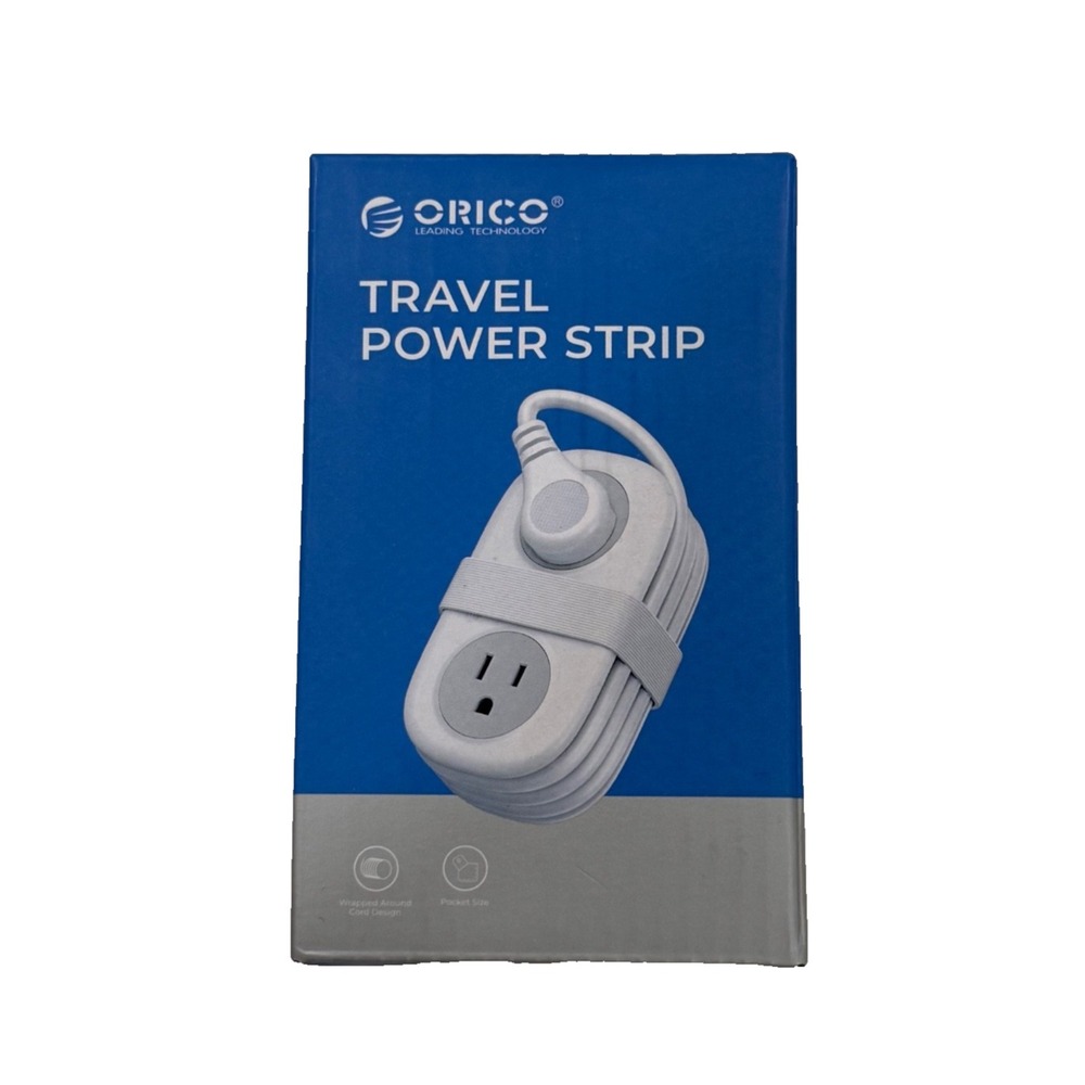 Orico Travel Power Strip Black; 4 outlets/3 USB ports;‎ 1250W; NWT